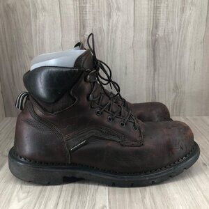 Red Wing Steel Toe Boots Men's Size 13 Brown Leather Work Shoes